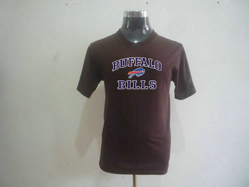nfl buffalo bills big & tall heart & soul t-shirt brown