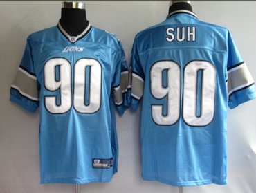 nfl detroit lions 90 ndamukong suh blue jersey