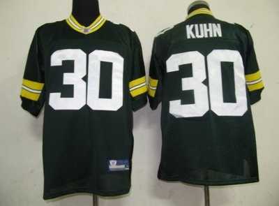 nfl green bay packers #30 kuhn green