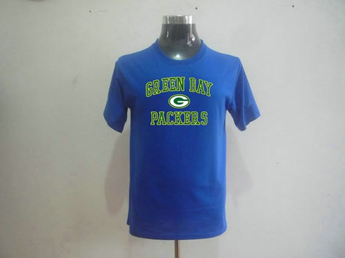 nfl green bay packers big & tall heart & soul t-shirt blue