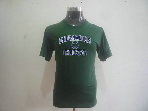 nfl indianapolis colts big & tall heart & soul t-shirt dark green