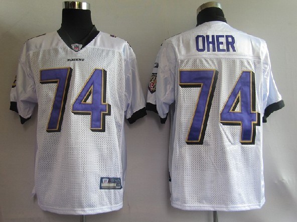 nfl jerseys baltimore ravens 74# oher white