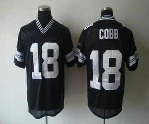 NFL jerseys Green bay packers #18 cobb black[white number]