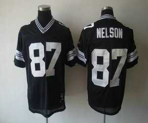 nfl jerseys green bay packers #87 nelson black[white