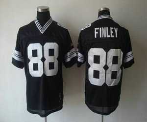 NFL jerseys Green bay packers #88 finley black[white number]