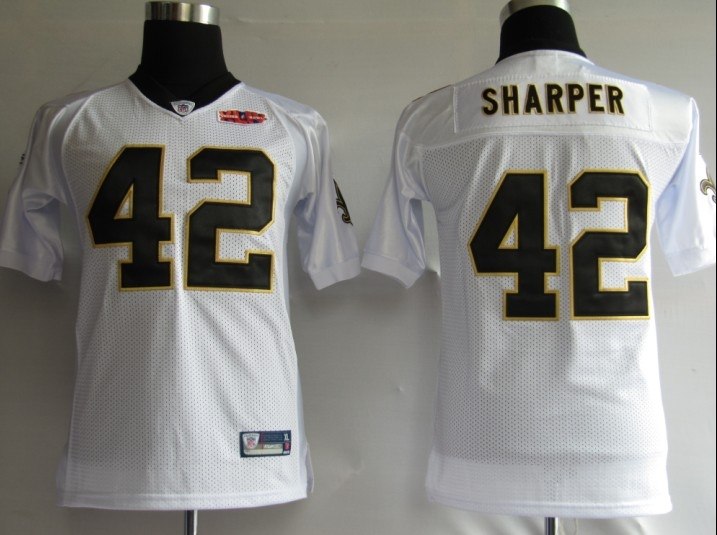 nfl jerseys new orleans saints 42# sharper white[2010 superbowl] [kids