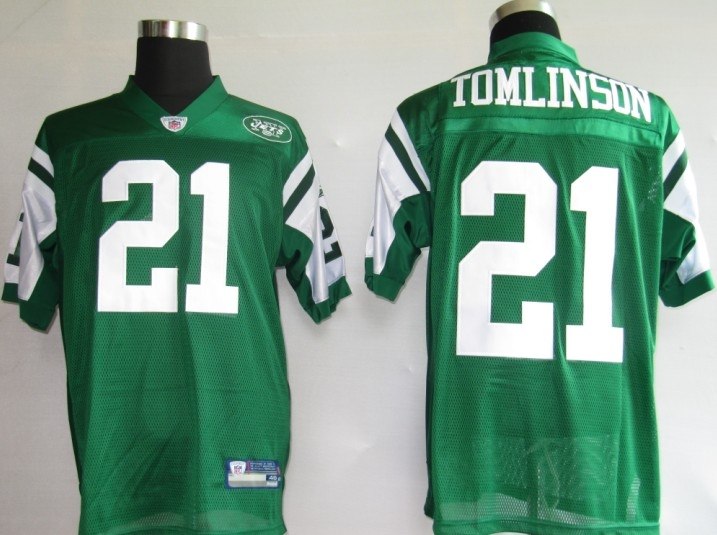 nfl jerseys new york jets 21# tomlinson green