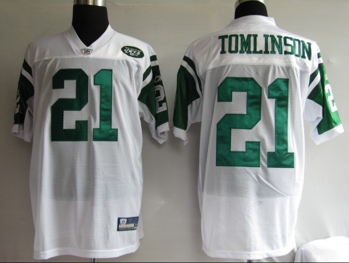 nfl jerseys new york jets 21# tomlinson white