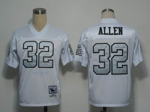 nfl jerseys oakland raiders 32 allen throwback white grey number
