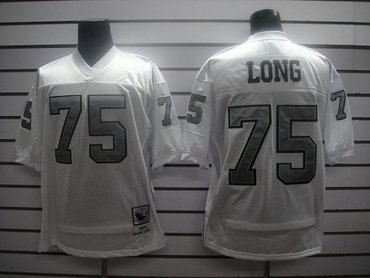nfl jerseys okaland raiders 75 long mn white grey