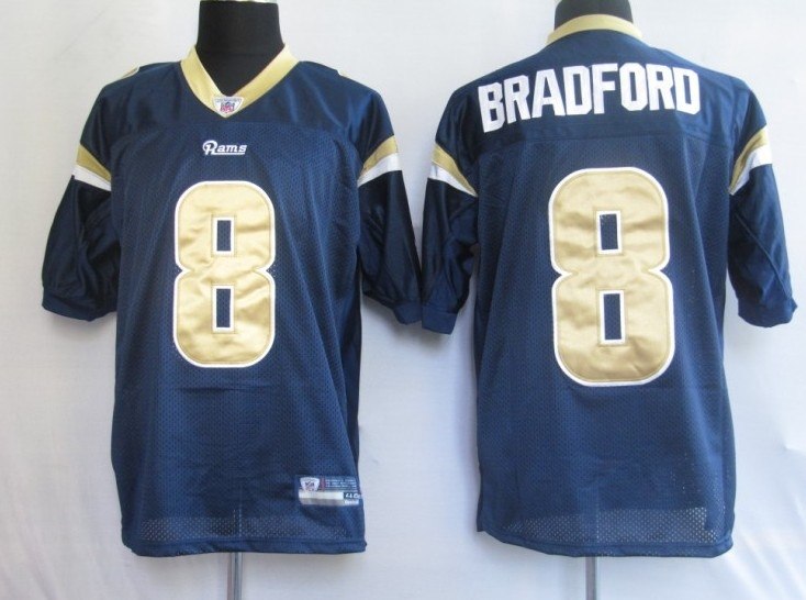 nfl jerseys st.louis rams 8# bradford blue