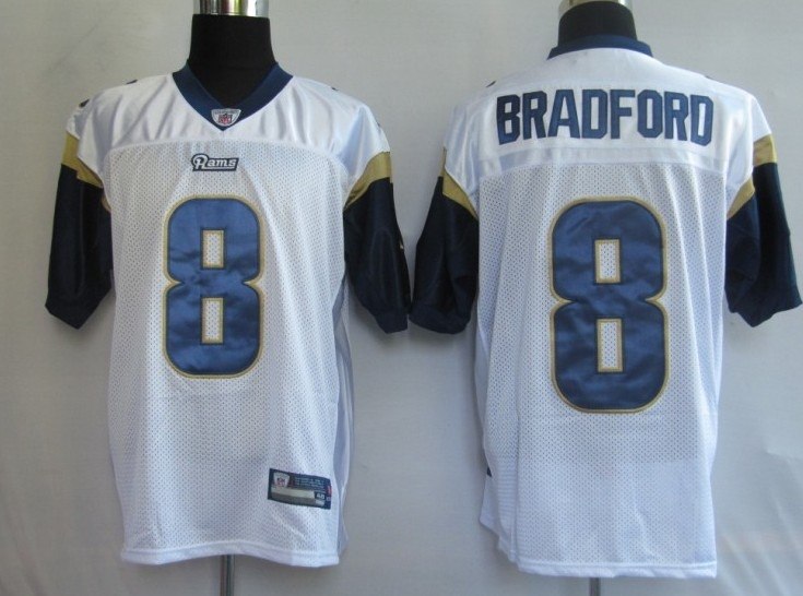nfl jerseys st.louis rams 8# bradford white
