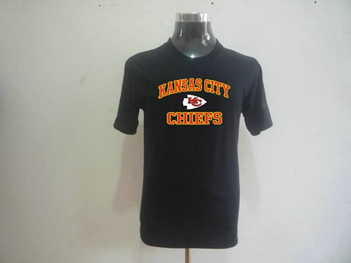 nfl kansas city chiefs big & tall heart & soul t-shirt black