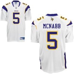 nfl minnesota vikings mcnabb white jersey 5#