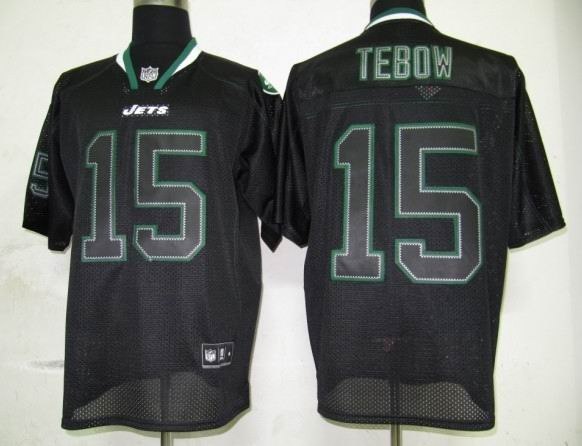 nfl new york jets 15 tebow lights out black jerseys
