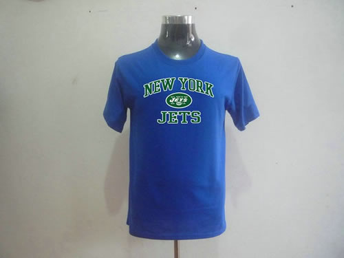 nfl new york jets big & tall heart & soul t-shirt blue
