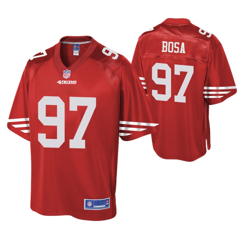 nick bosa pro line jersey scarlet men's stitched