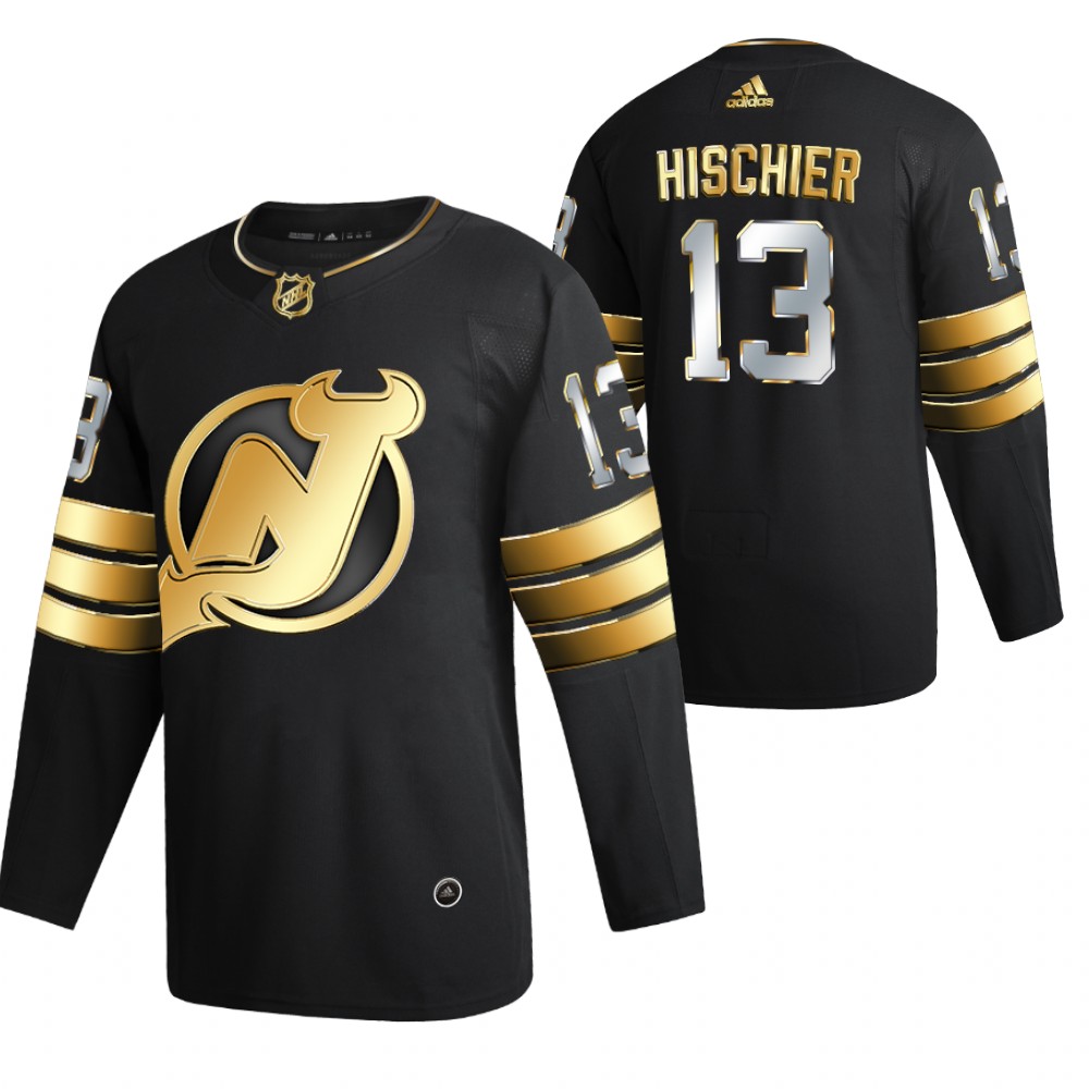nico hischier New Jersey Devils Black 2021 Golden Edition Jersey Limited Authentic