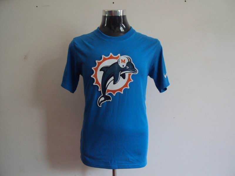 miami dolphins sideline legend authentic logo dri-fit t-shirt l.blue