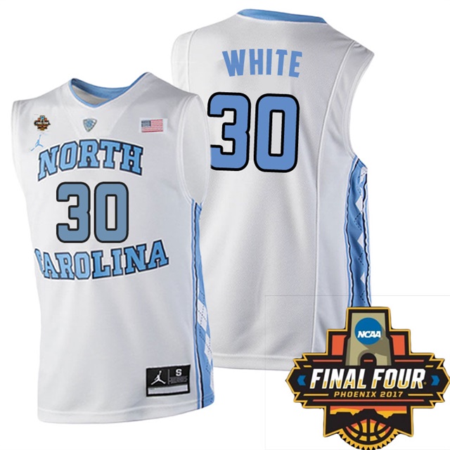 north carolina tar heels white 30 stilman white ncaa 2017 basketball national champions jersey