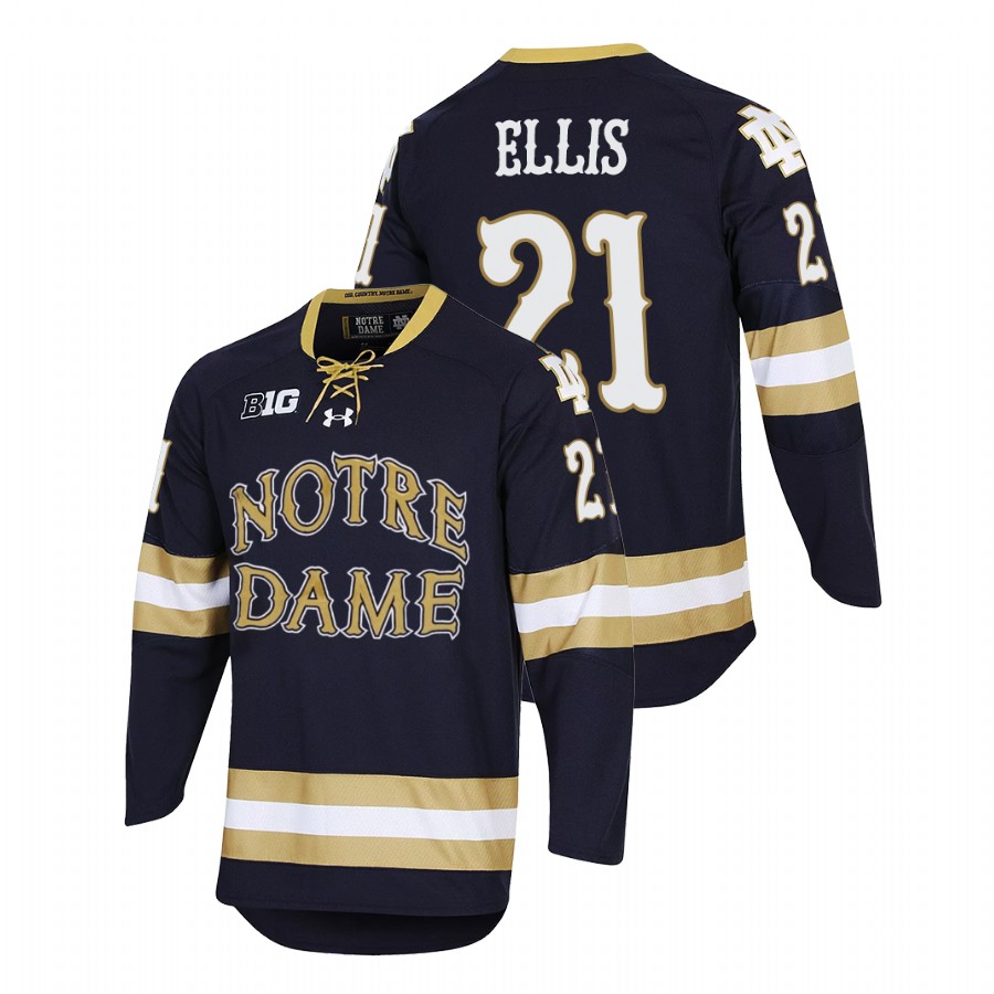 notre dame fighting irish max ellis navy 2022 ncaa regional finals hockey jersey
