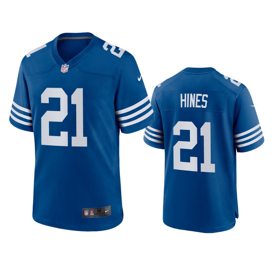 nyheim hines colts royal alternate game jersey
