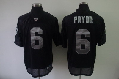 oakland raiders #6 payor black jerseys[silver number]