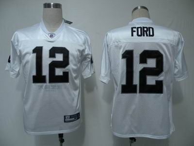 oakland raiders 12 jacoby ford jersey white black