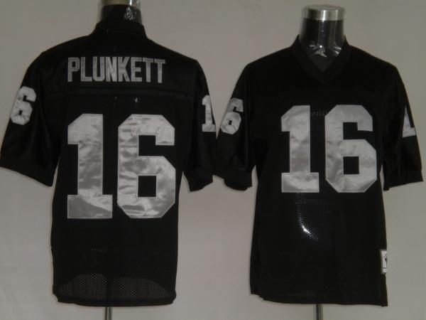 oakland raiders 16 plunkett black throwback jersey