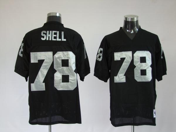oakland raiders 78 shell black throwback jerseys