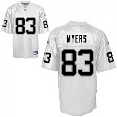 oakland raiders 83 myers white jerseys