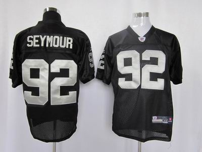 oakland raiders 92 richard seymour black color jersey