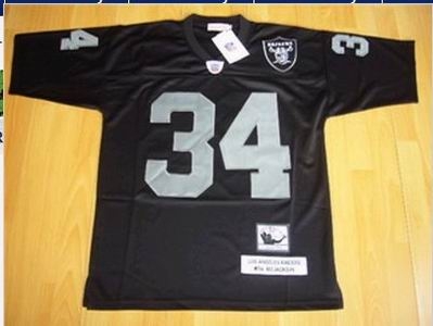 oakland raiders bo jackson 34 throwback jersey black