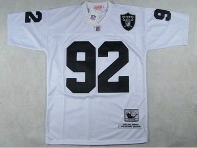 oakland raiders richard seymour 92 throwback jersey white
