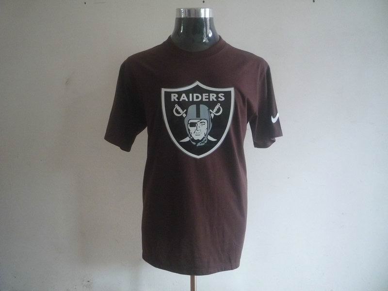 oakland raiders sideline legend authentic logo dri-fit t-shirt brown