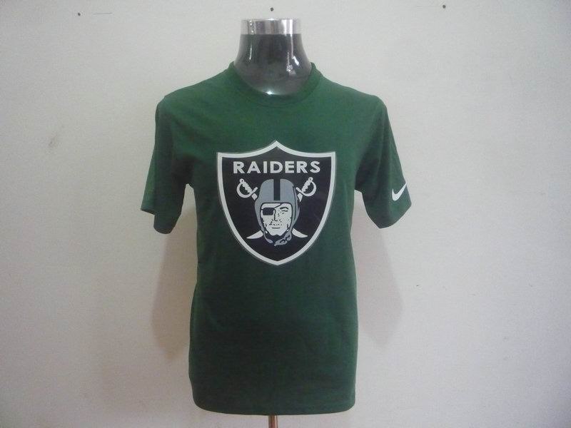 oakland raiders sideline legend authentic logo dri-fit t-shirt green2