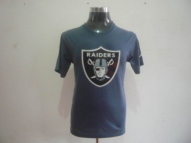 oakland raiders sideline legend authentic logo dri-fit t-shirt grey