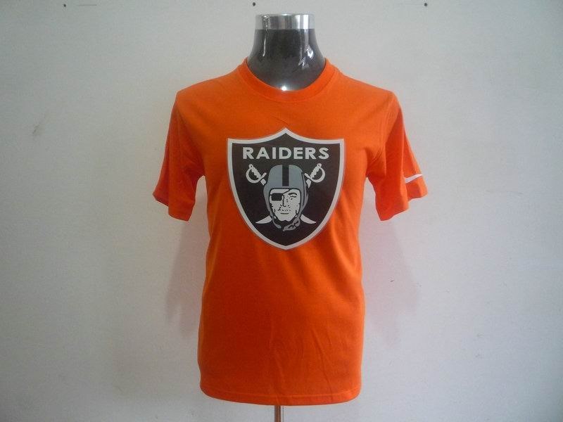oakland raiders sideline legend authentic logo dri-fit t-shirt orange