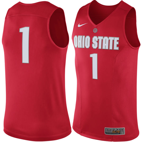 ohio state buckeyes 1 red basketball jersey