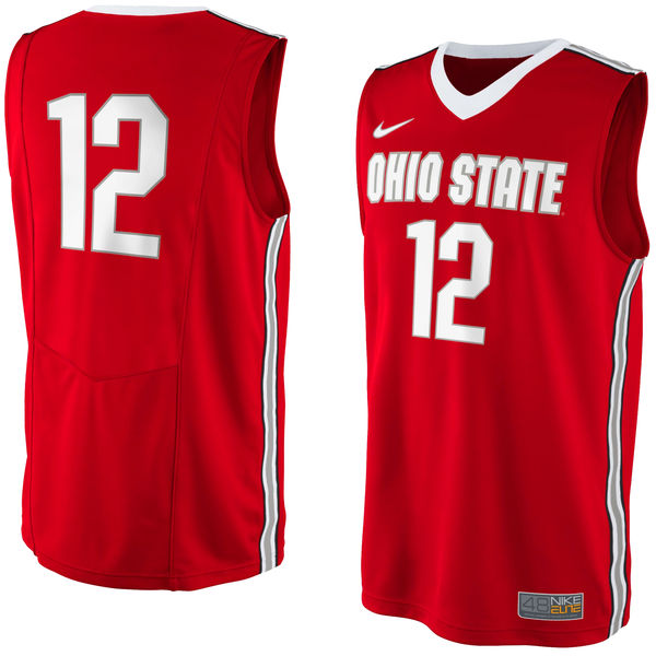 ohio state buckeyes 12 red basketball jersey