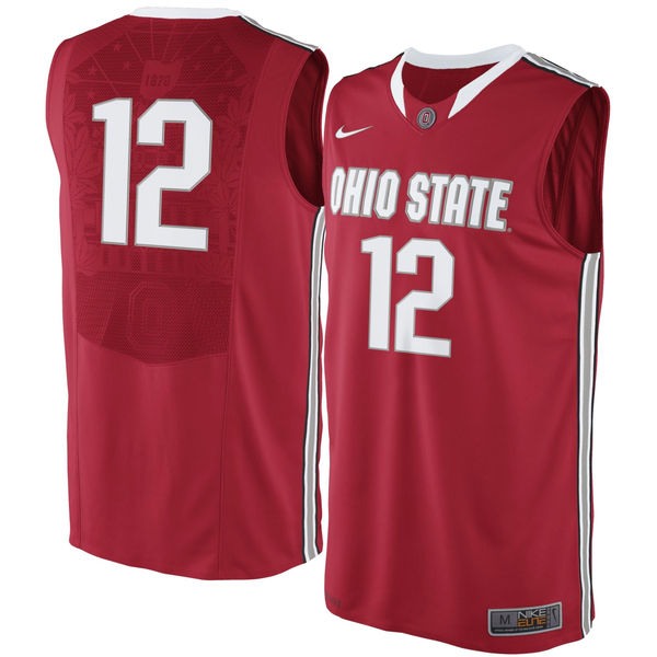 ohio state buckeyes 12 scarlet basketball jersey