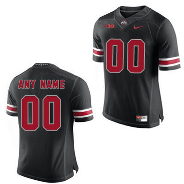 ohio state buckeyes black customized football jersey