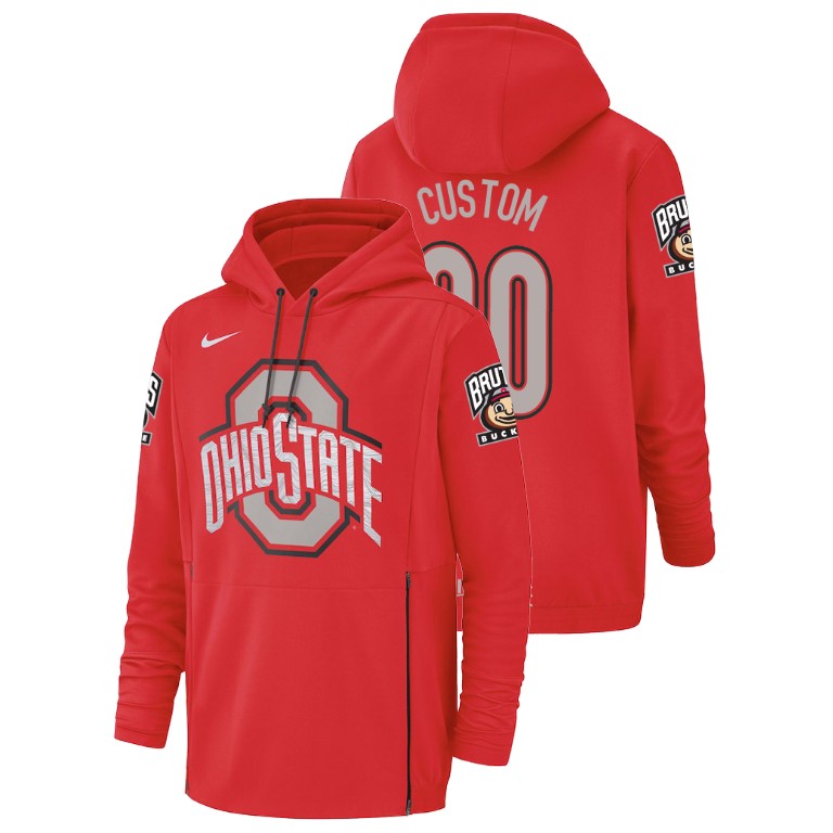 ohio state buckeyes football performance custom scarlet champ drive men's hoodie