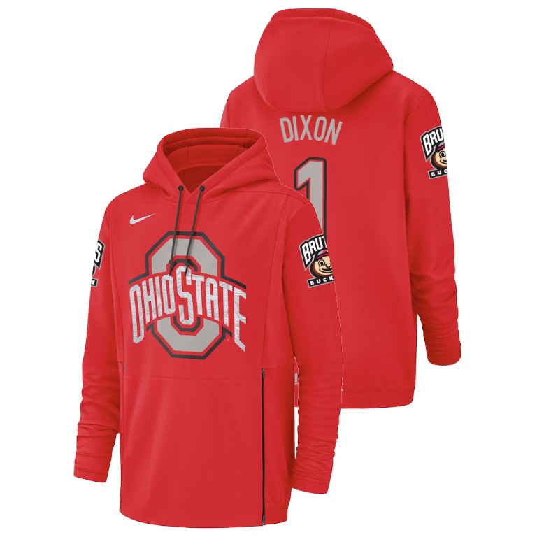 ohio state buckeyes football performance johnnie dixon scarlet champ drive men's hoodie