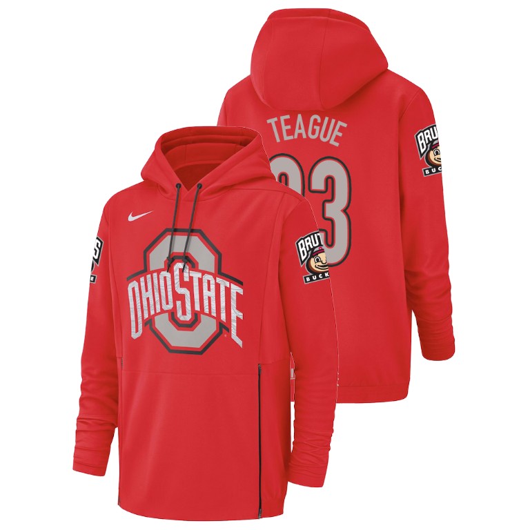 ohio state buckeyes football performance master teague scarlet champ drive men's hoodie