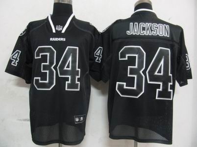 okaland raiders 34 bo jackson lights out black jersey