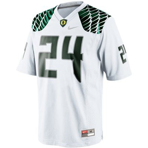 oregon ducks 24 kenjon barner white football jersey