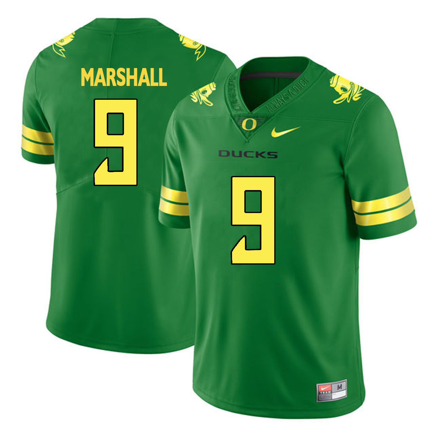 oregon ducks apple green byron marshall college football portrait jersey
