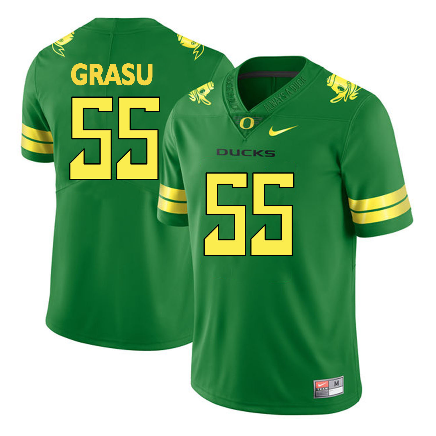oregon ducks apple green hroniss grasu college football portrait jersey