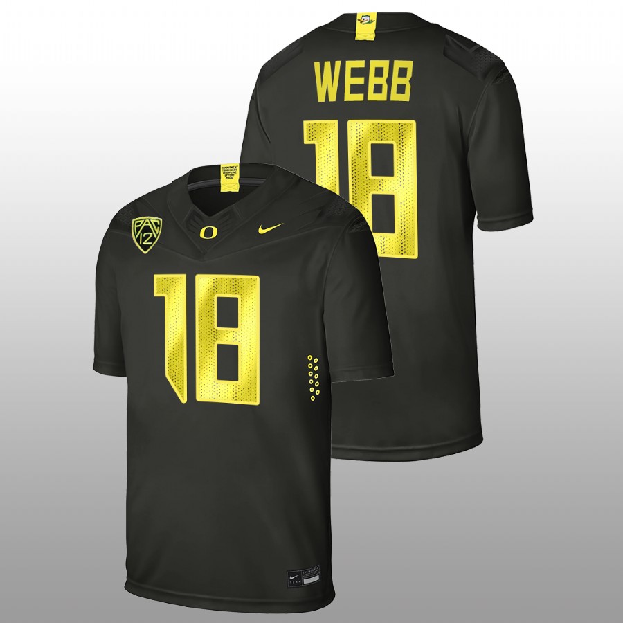 oregon ducks spencer webb black college football men jersey